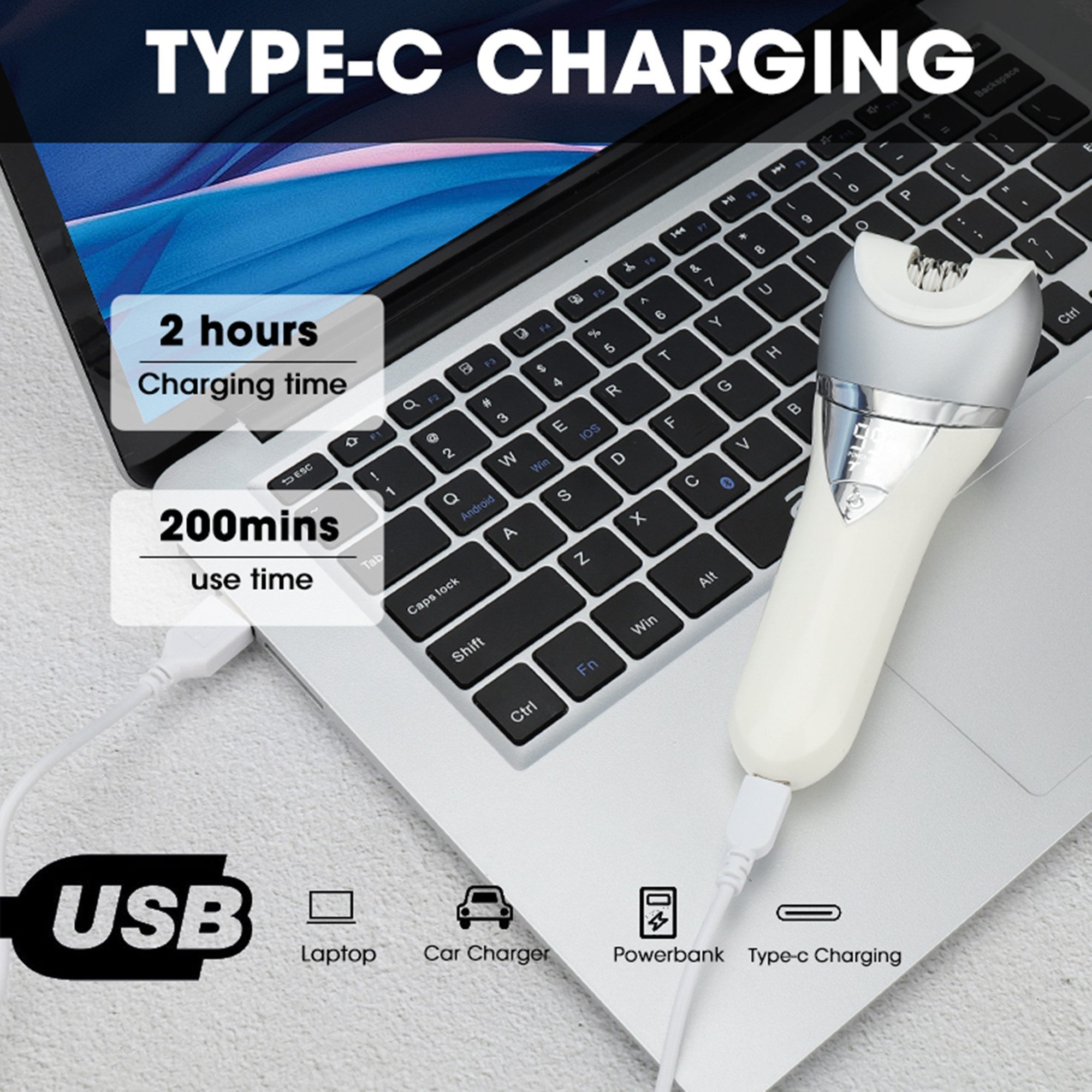 ibettertec Epilierer Epilierer Damen,6-in-1 Epilierer für Damen Kabelloser, Nass und Trocken-Gesichtsepilierer mit Peelingbürste,Reinigungsbürste,Massagekopf IPX7 Wasserdicht,USB Wiederaufladbar und Tragbar