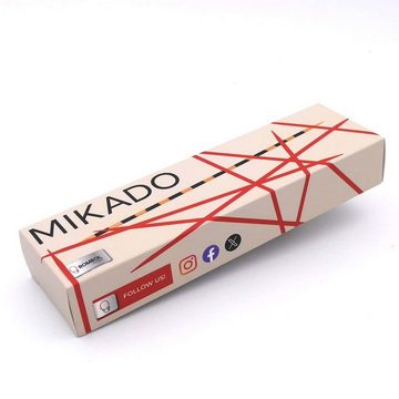 ROMBOL Denkspiele Spiel, Geschicklichkeitsspiel Mikado - 41 feine Stäbchen, große Herausforderung aus Holz, Holzspiel