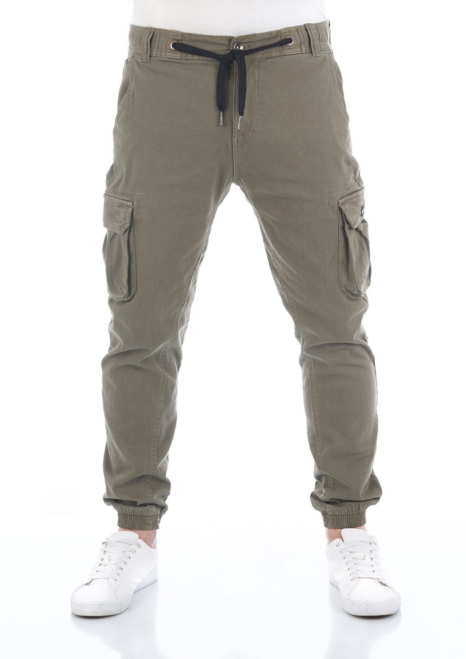riverso Cargohose Herren Hose RIVHanno Slim Fit Outdoor Freizeithose mit Stretch