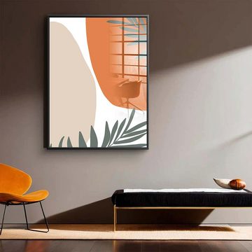 DOTCOMCANVAS® Acrylglasbild Tropical 02 - Acrylglas, Acrylglasbild Tropical 02 orange weiß Wandbild Kunstdruck