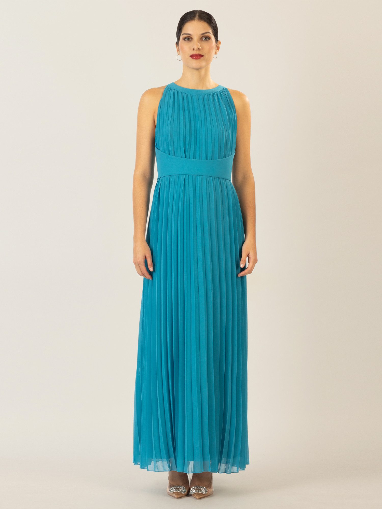 Apart Chiffonkleid aus leicht körnigem, plissiertem günstig online kaufen
