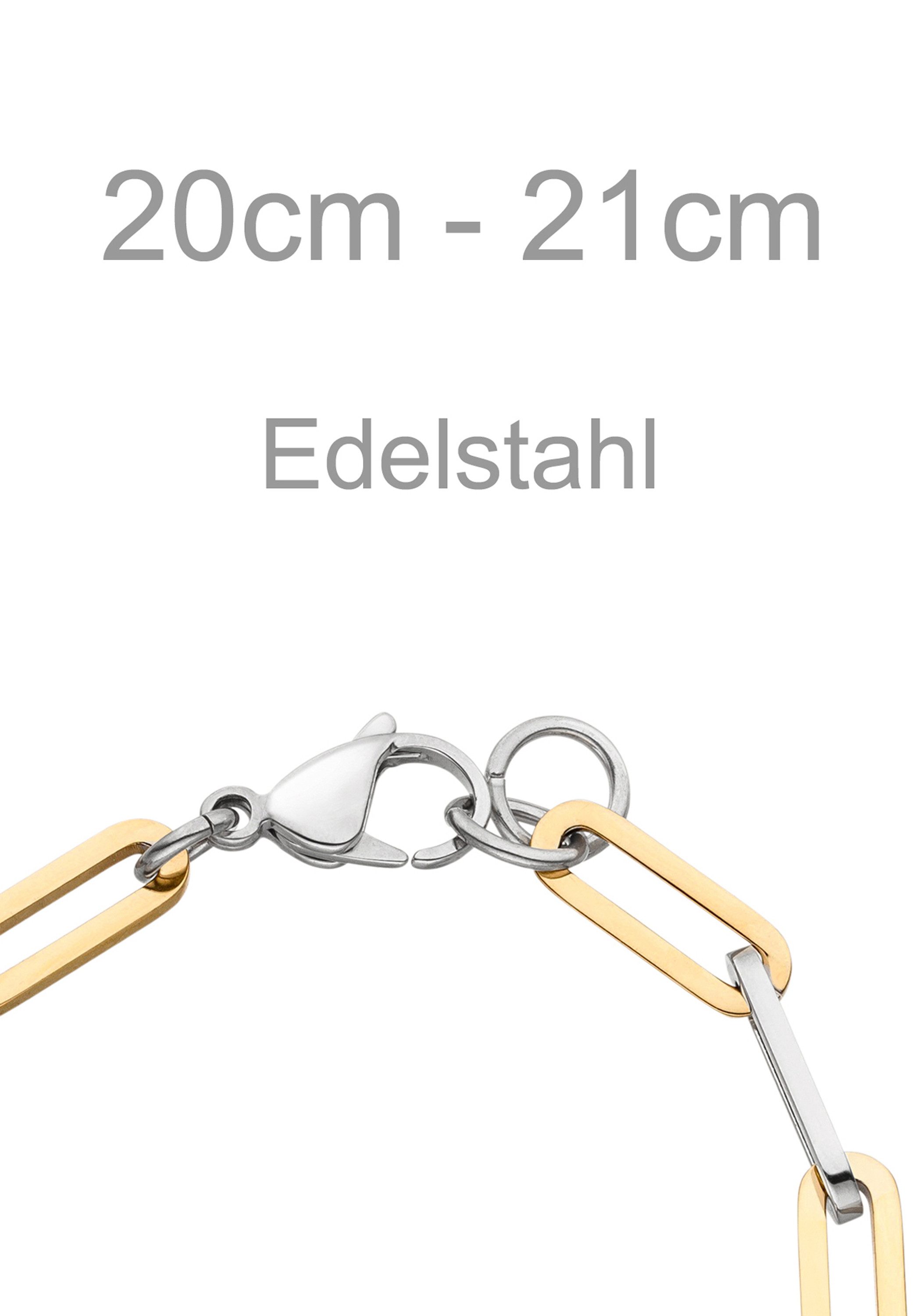 JOBO Armband, Edelstahl bicolor beschichtet 22 cm