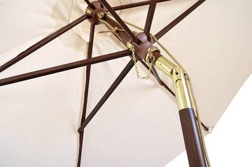 Kai Wiechmann Sonnenschirm Runder Balkonschirm 240 cm als hochwertiger Schattenspender, knickbarer Gartenschirm mit Windauslass & UPF 50+