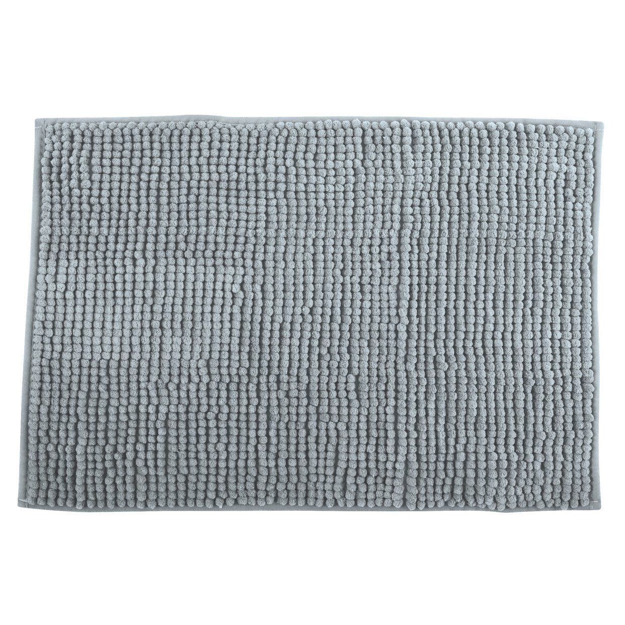 MSV Badematte CHENILLE, Höhe 12 mm, Badteppich, 100% Polyester Microfaser, Anti-Rutsch Beschichtung, mit praktischer Schlaufe zum Aufhängen, Waschbar 30°, Flauschig weich und warm, in 3 Größen erhältlich: 40 x 60, 50 x 80 und 60 x 90, viele angesagte Tren