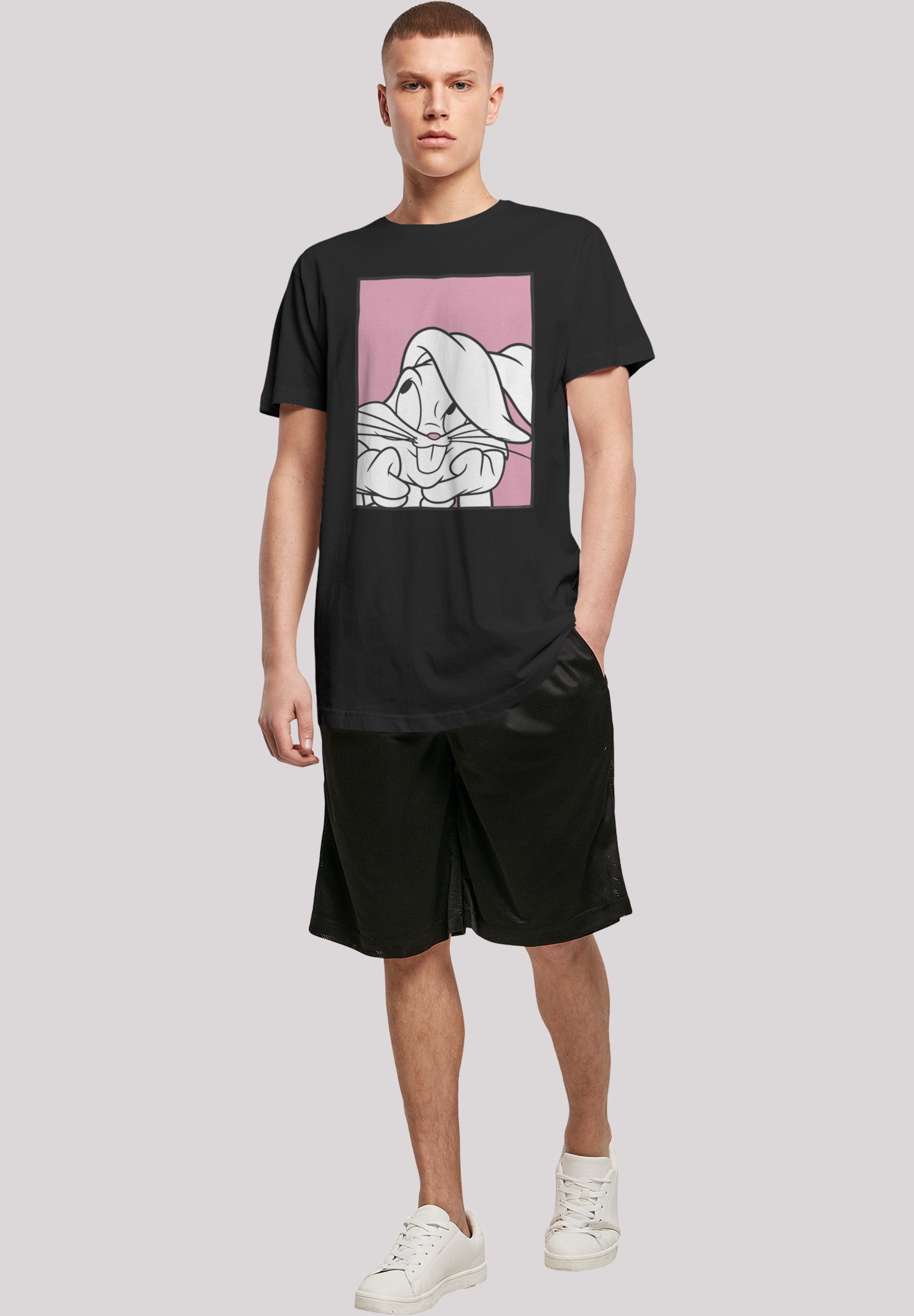 F4NT4STIC schwarz Print Bunny T-Shirt Bugs Tunes Adore Looney