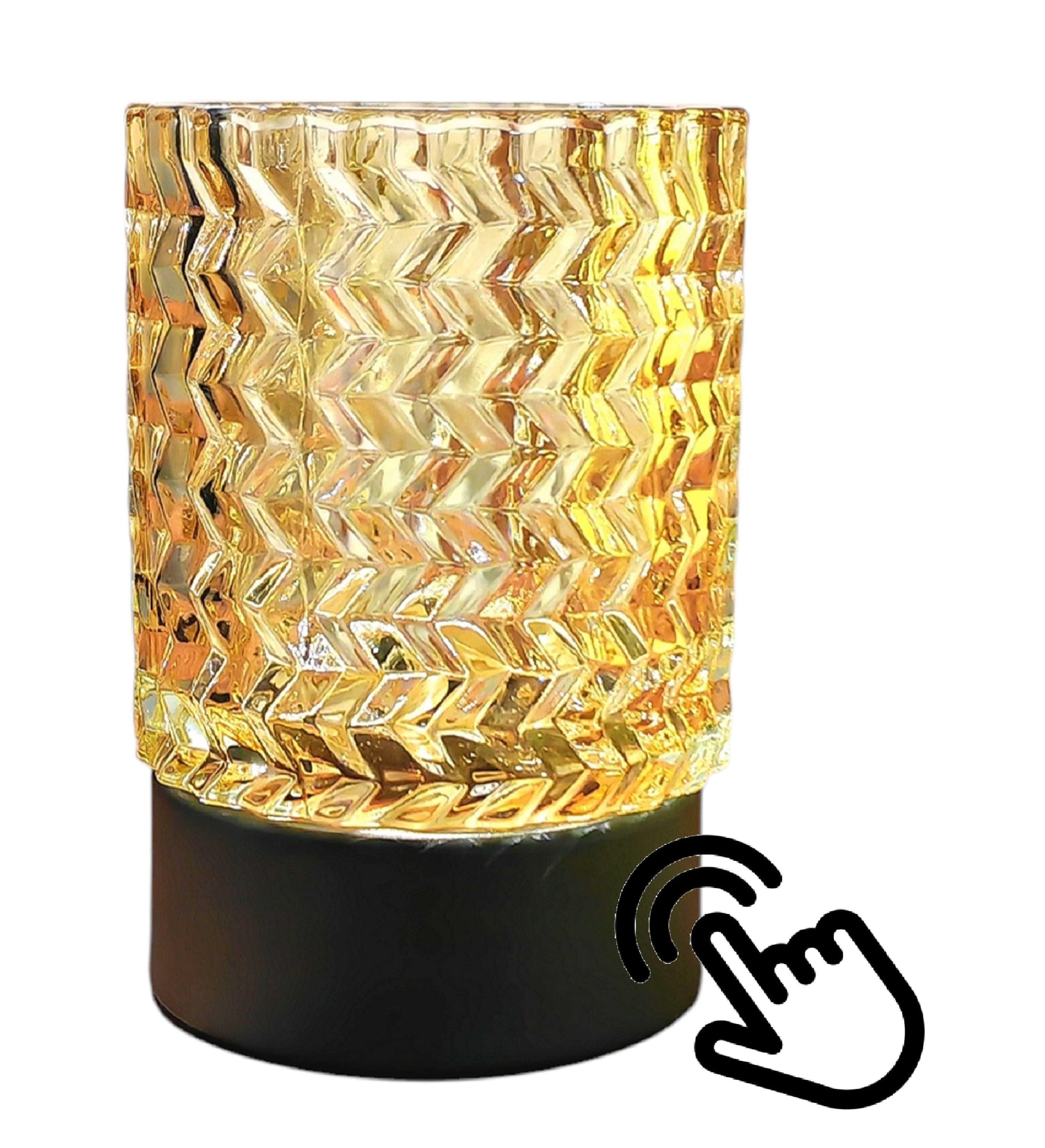 TRANGO LED Tischleuchte, 2017-21C-L Touch LED Tischlampe mit Beige Glasschi günstig online kaufen