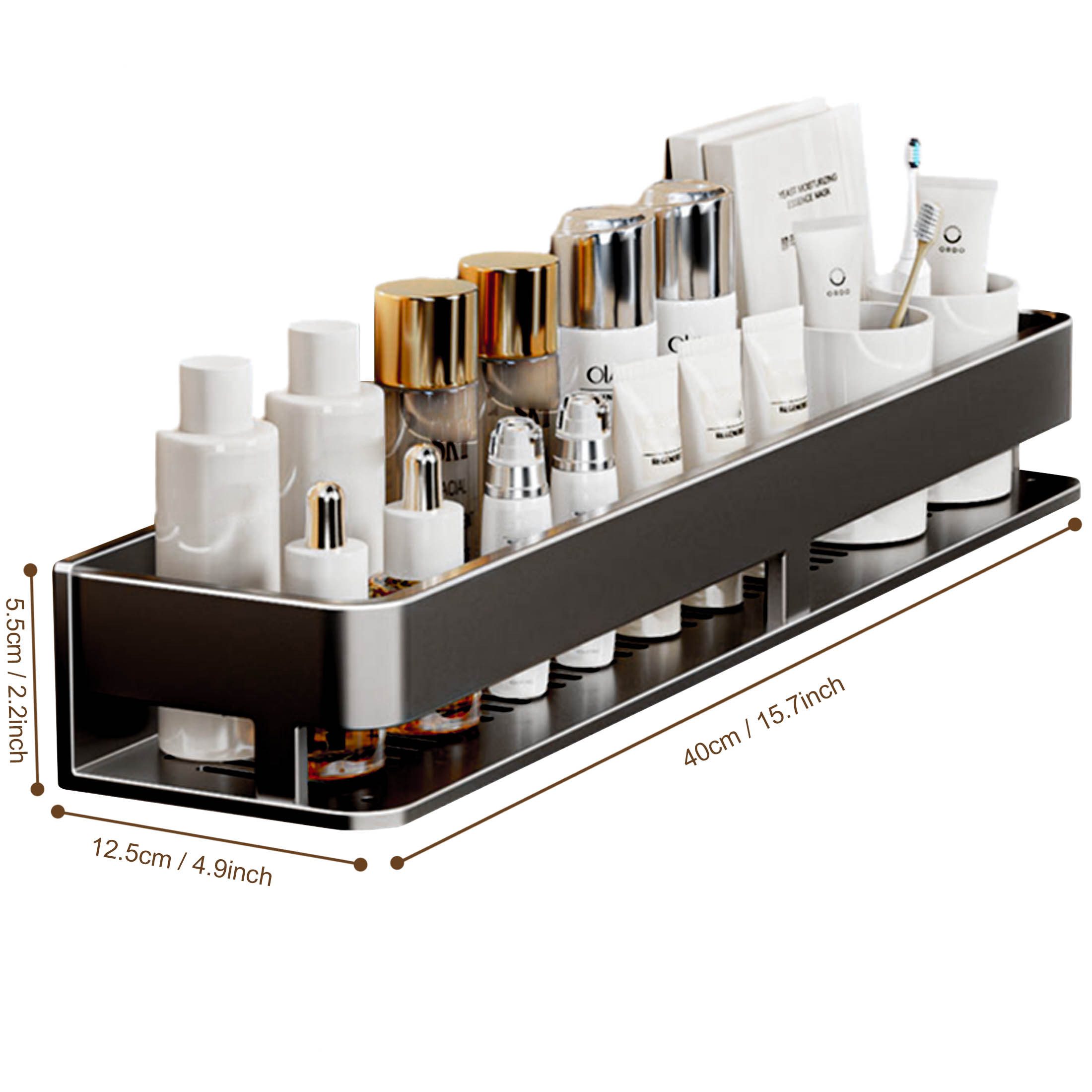 ibettertec Duschablage Edelstahl Eckregal ohne Bohren,in Größen 30/40/50 cm günstig online kaufen