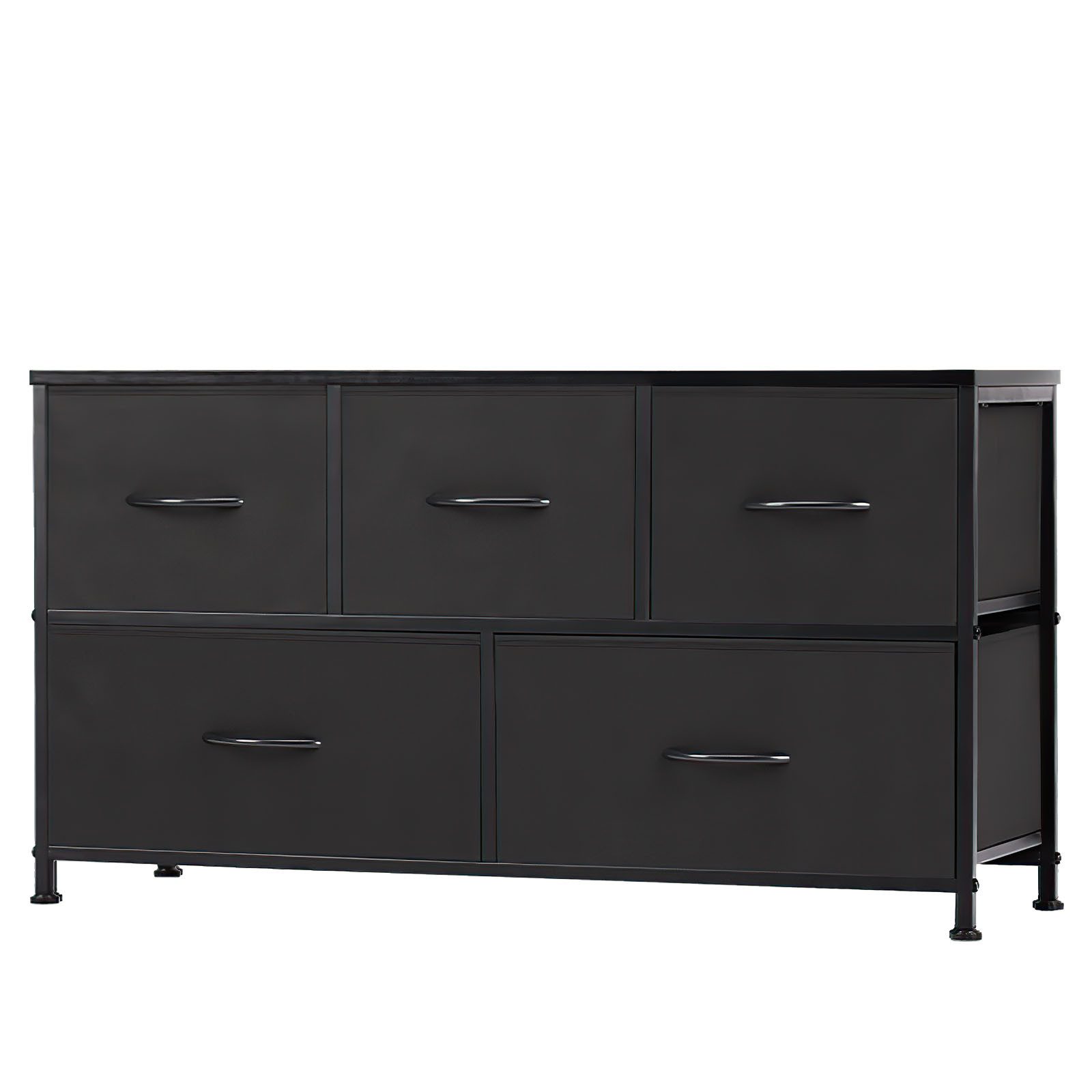 SURFOU Schubkastenkommode Kommode mit 5 Schubladen Sideboard Mehrzweckschrank Schubladenschrank, für Schlafzimmer, Wohnzimmer, Kinderzimmer, Flur, Aufbewahrungsschrank