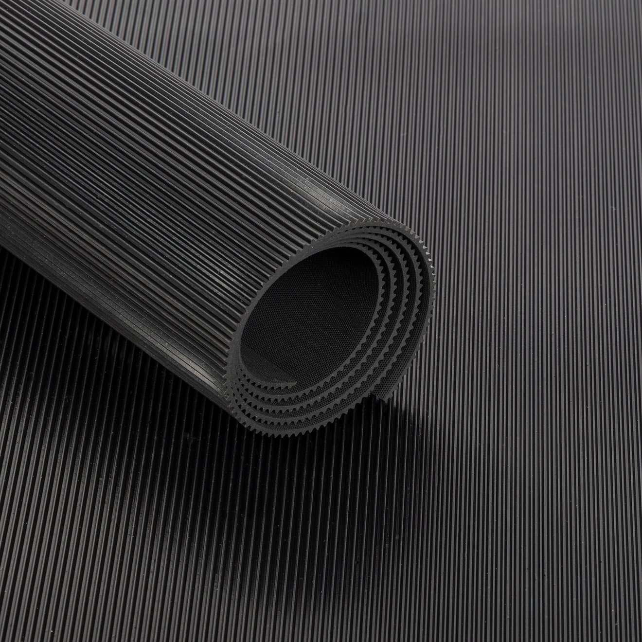 Karat Gummimatte Gummiläufer Feine Rippen, verschiedene Größen, aus SBR-Gummi, Stärke: 3 mm