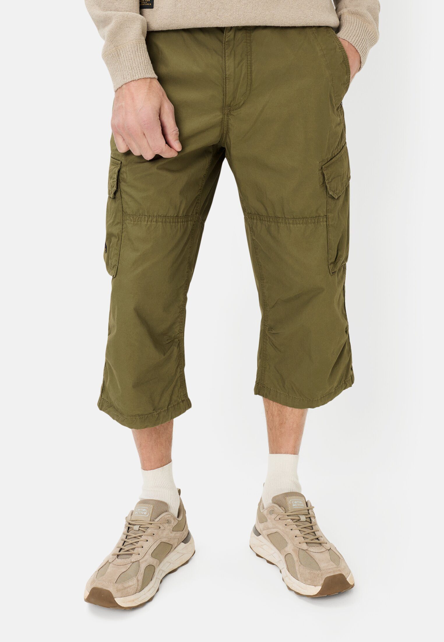 camel active Cargobermudas Cargo-Shorts aus reiner Baumwolle