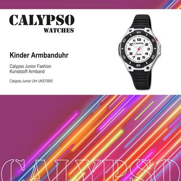 CALYPSO WATCHES Quarzuhr Calypso Kinder Uhr K5758/6 Kunststoff PU, (Analoguhr), Kinder Armbanduhr rund, Kunststoff, PUarmband schwarz, Fashion