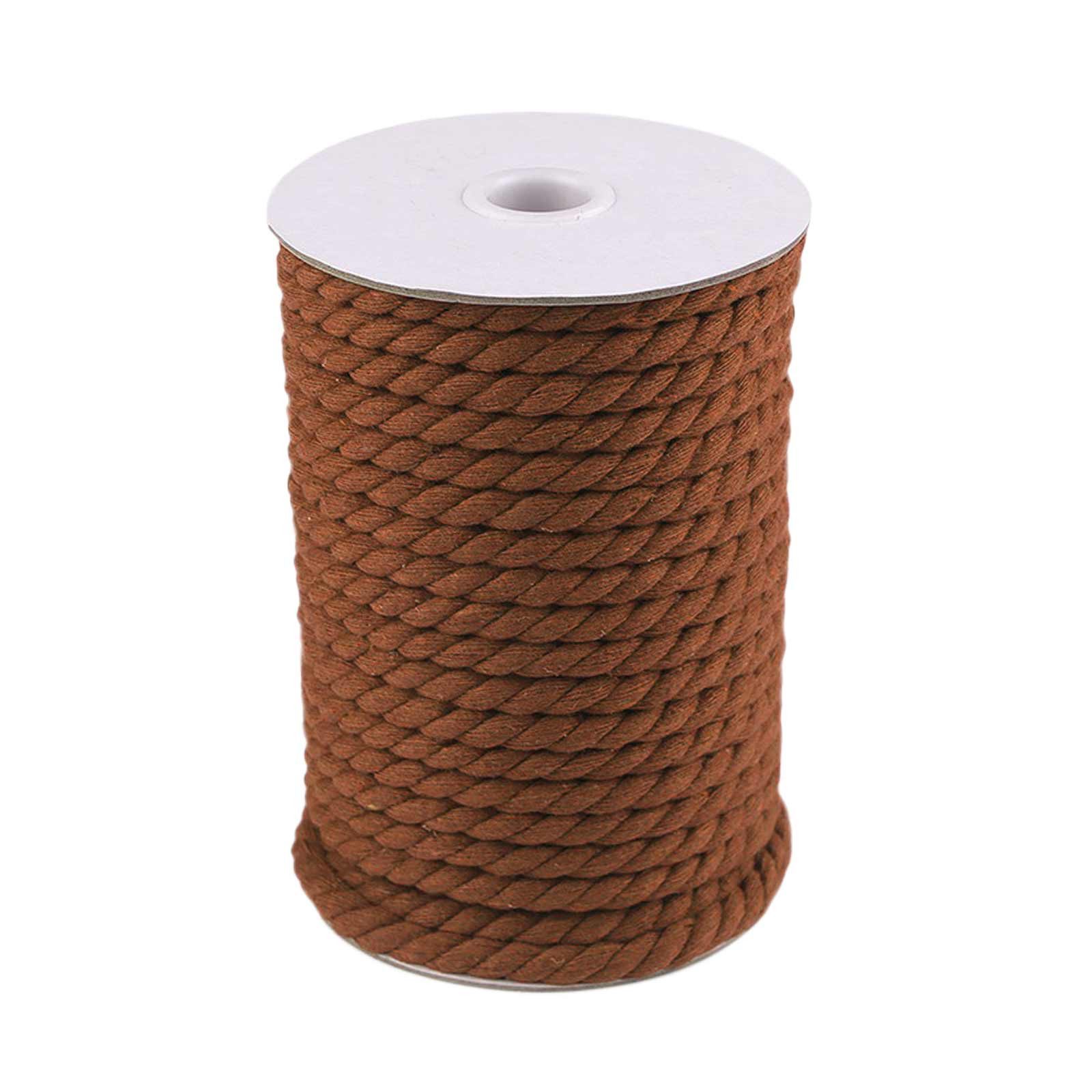 maDDma Seil 10m Baumwollseil 12 mm gedreht, karamellbraun
