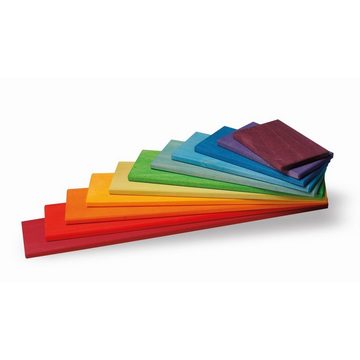 GRIMM´S Spiel und Holz Design Spielbausteine Bauplatten Regenbogen 11 Teile Holzspielzeug 11 Teile