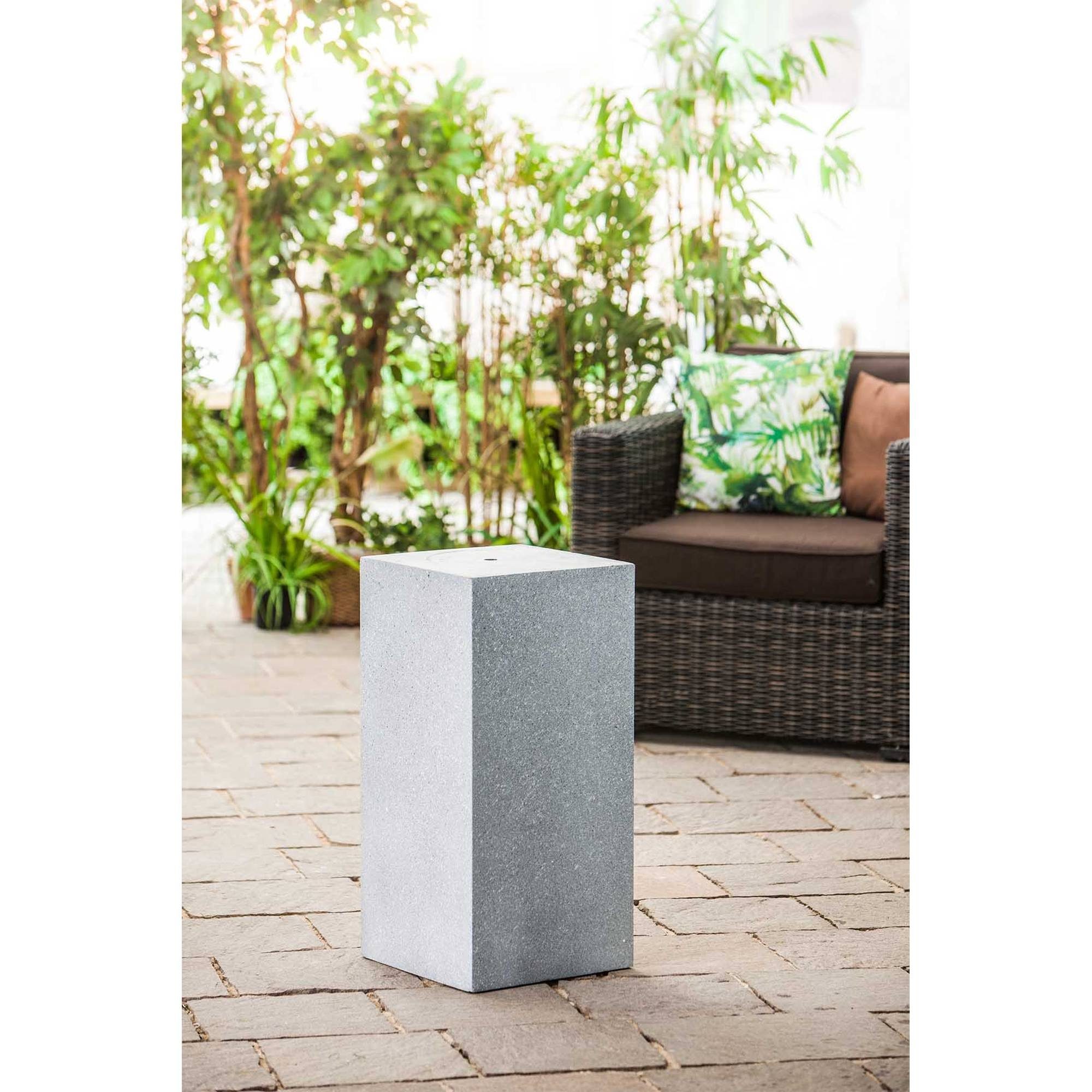 Heissner Gartenbrunnen Heissner Sockel TOWER GREY, (Komplett-Set, 1 tlg)