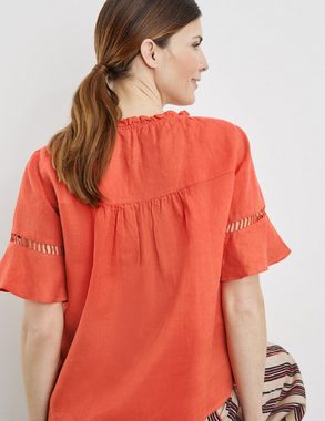 GERRY WEBER Klassische Bluse Halbarmbluse aus Leinen mit Trompetenärmeln