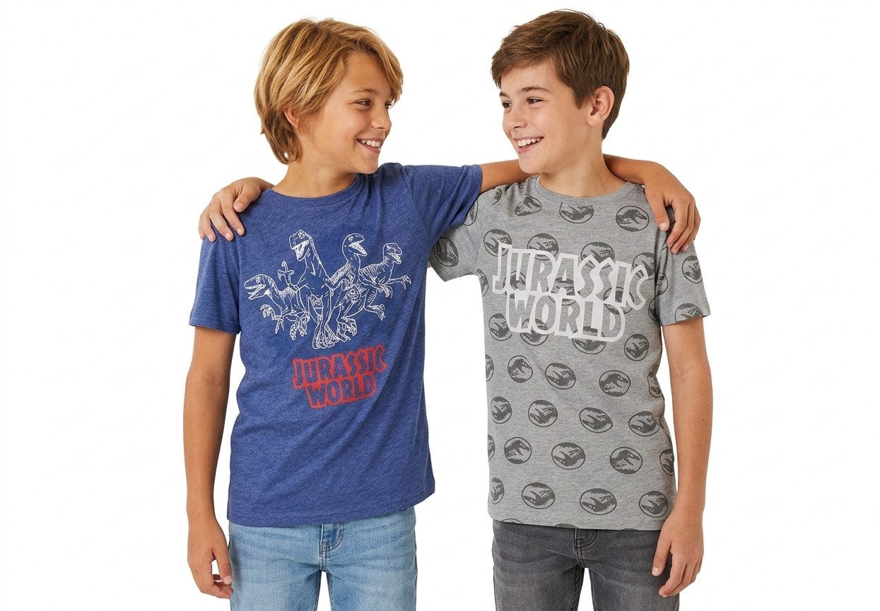 Jurassic World T-Shirt 2x Jurassic World T-Shirt Kinder Doppelpack Gr. 134-176