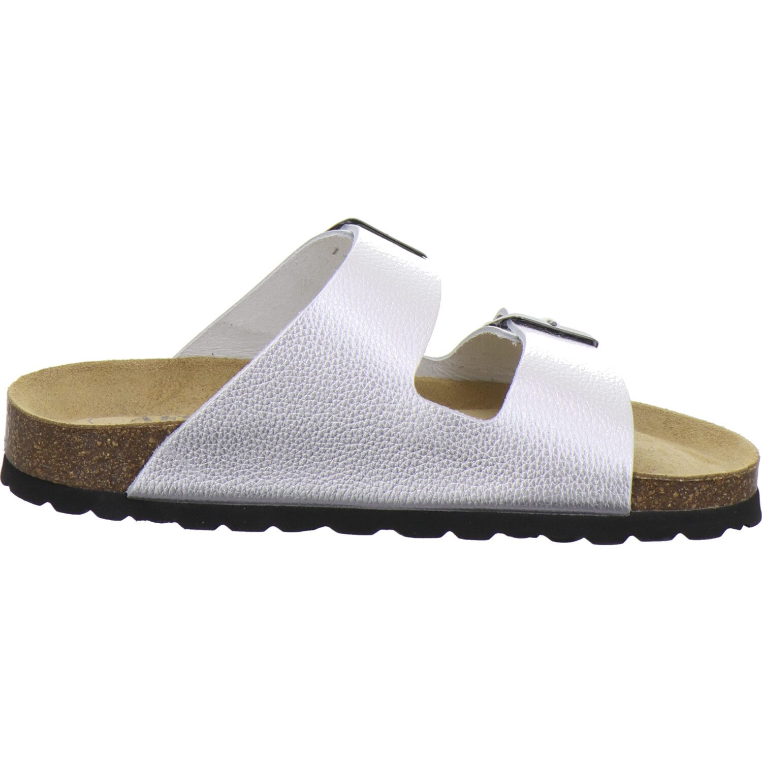 AFS-Schuhe 210024 Zweischnaller Pantolette für Damen mit Fußbett, bequeme Sandalen aus Leder