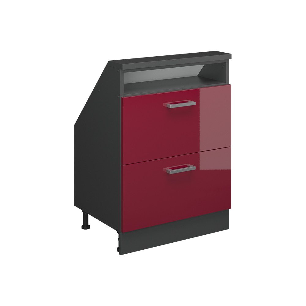 Vicco Unterschrank R-Line, Rot Hochglanz/Anthrazit, 60 günstig online kaufen