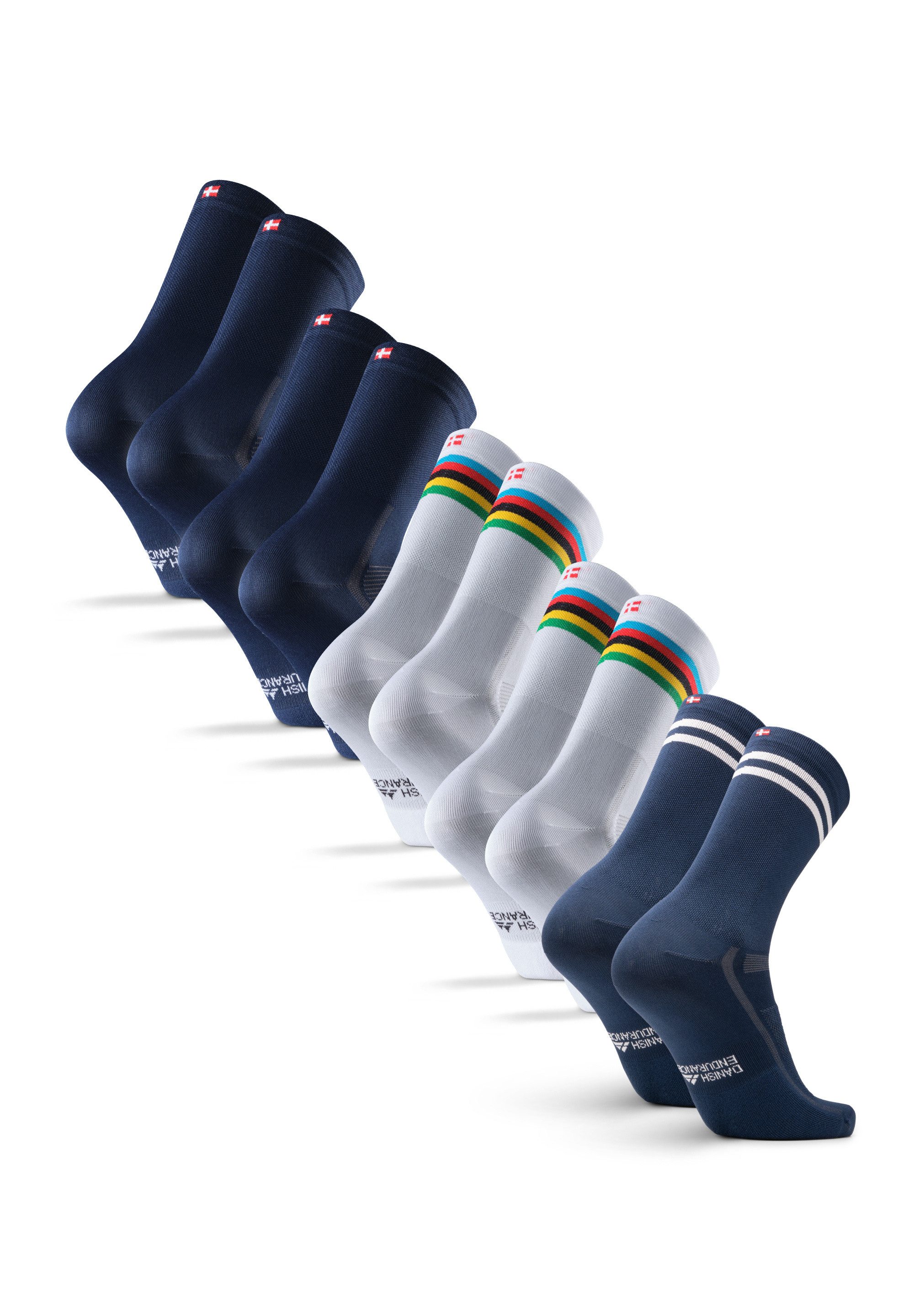 DANISH ENDURANCE Basicsocken Aero Cycling Crew (5-Paar) Funktionssocken, Peak-Performance beim Fahrrad fahren