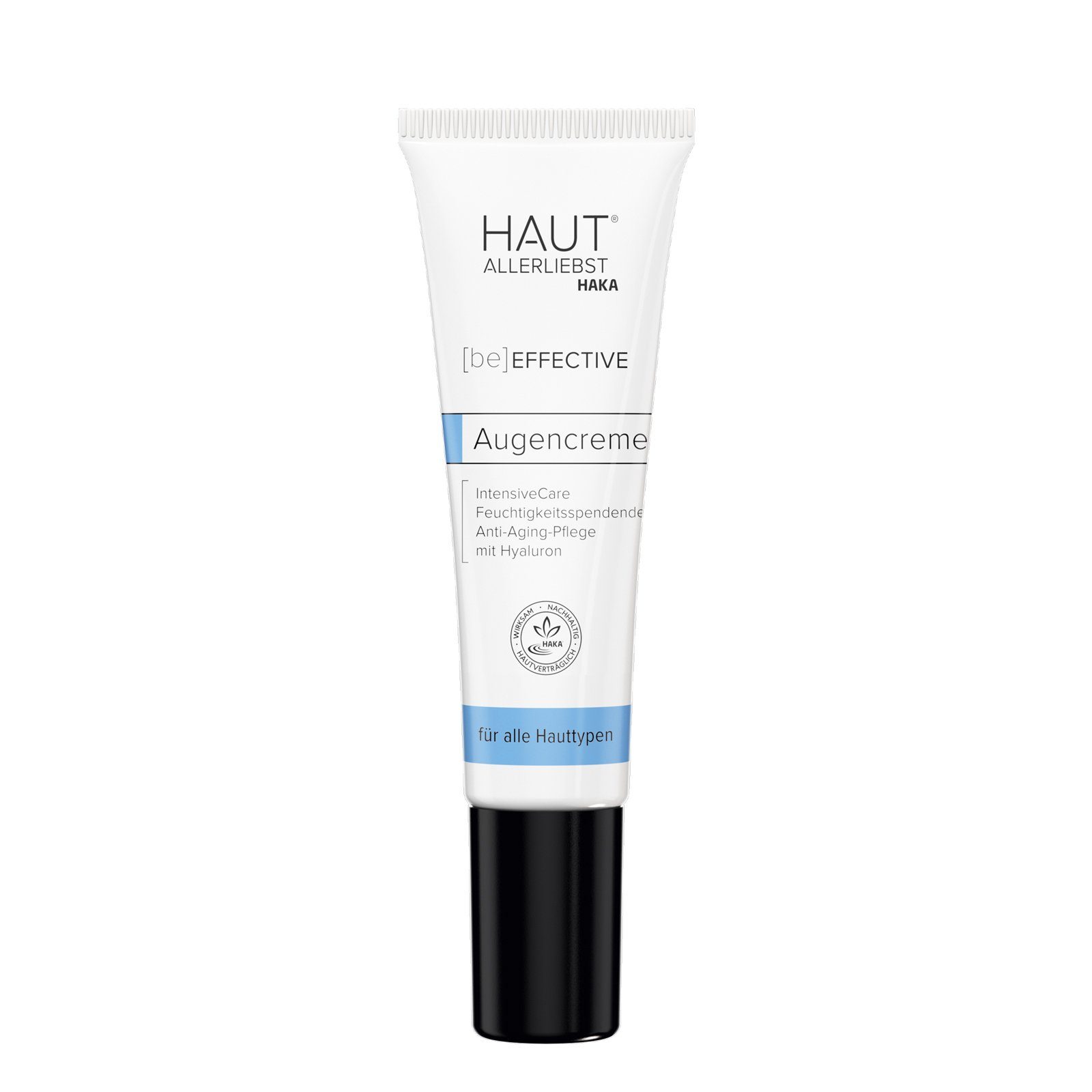 HAUTALLERLIEBST Augencreme Augencreme mit Hyaluron 15 ml, 15 ml, Augenpflege, Anti-Falten-Pflege für die Augenpartie