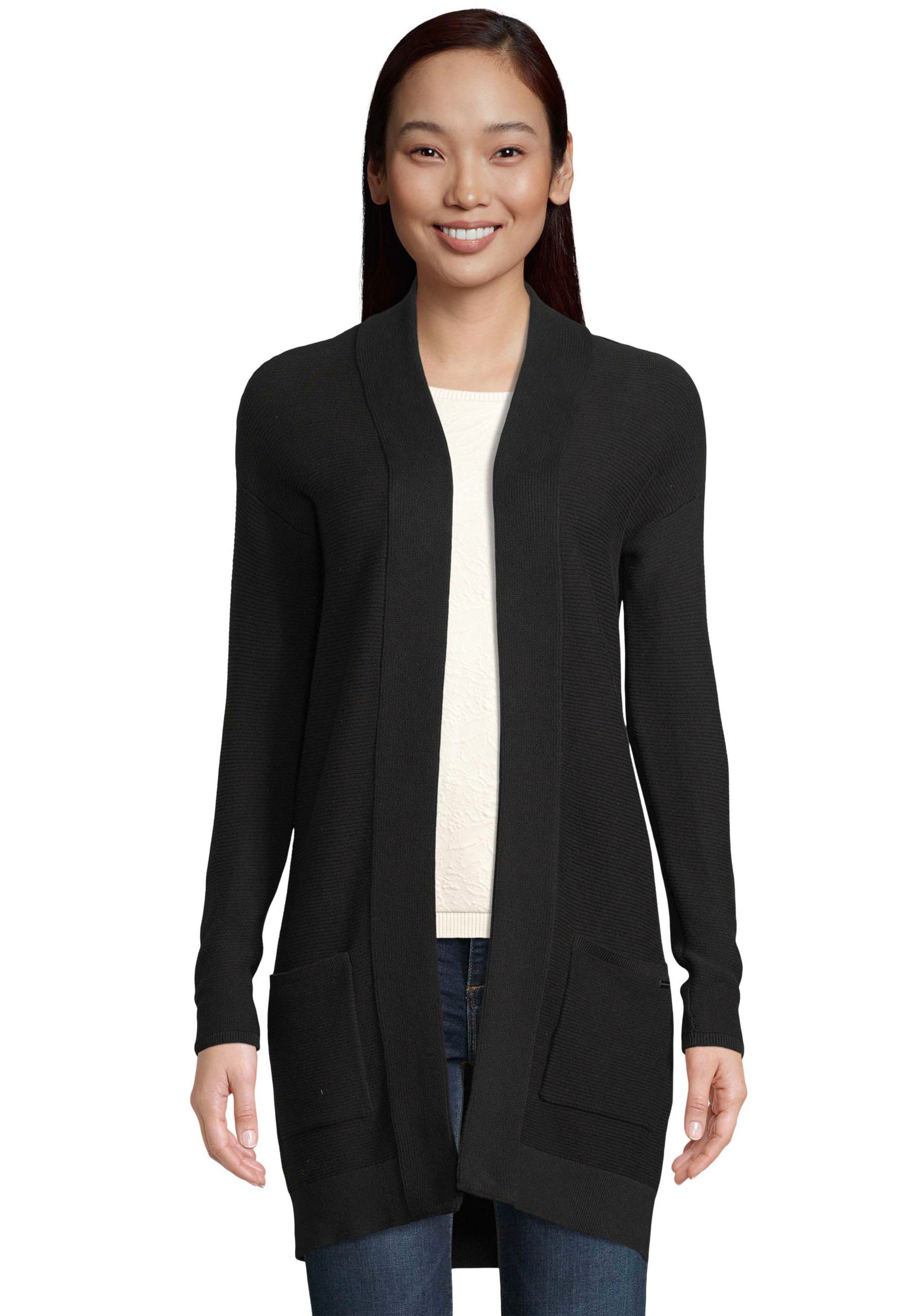 TOM TAILOR Longstrickjacke aus Rippstrick mit günstig online kaufen