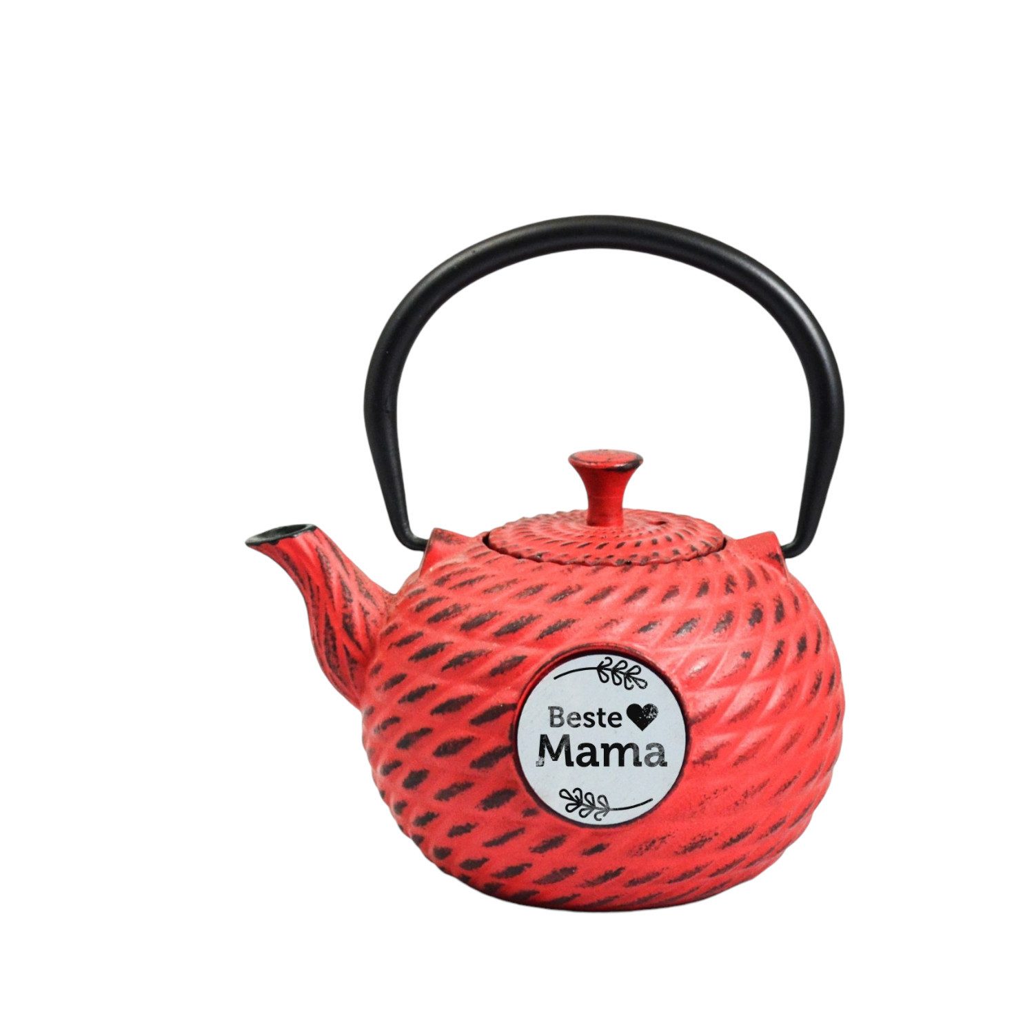 JA-UNENDLICH Teekanne Zira, 0.6 l, Gusseisen handgefertigt im Sandgussverfahren, innen emailliert