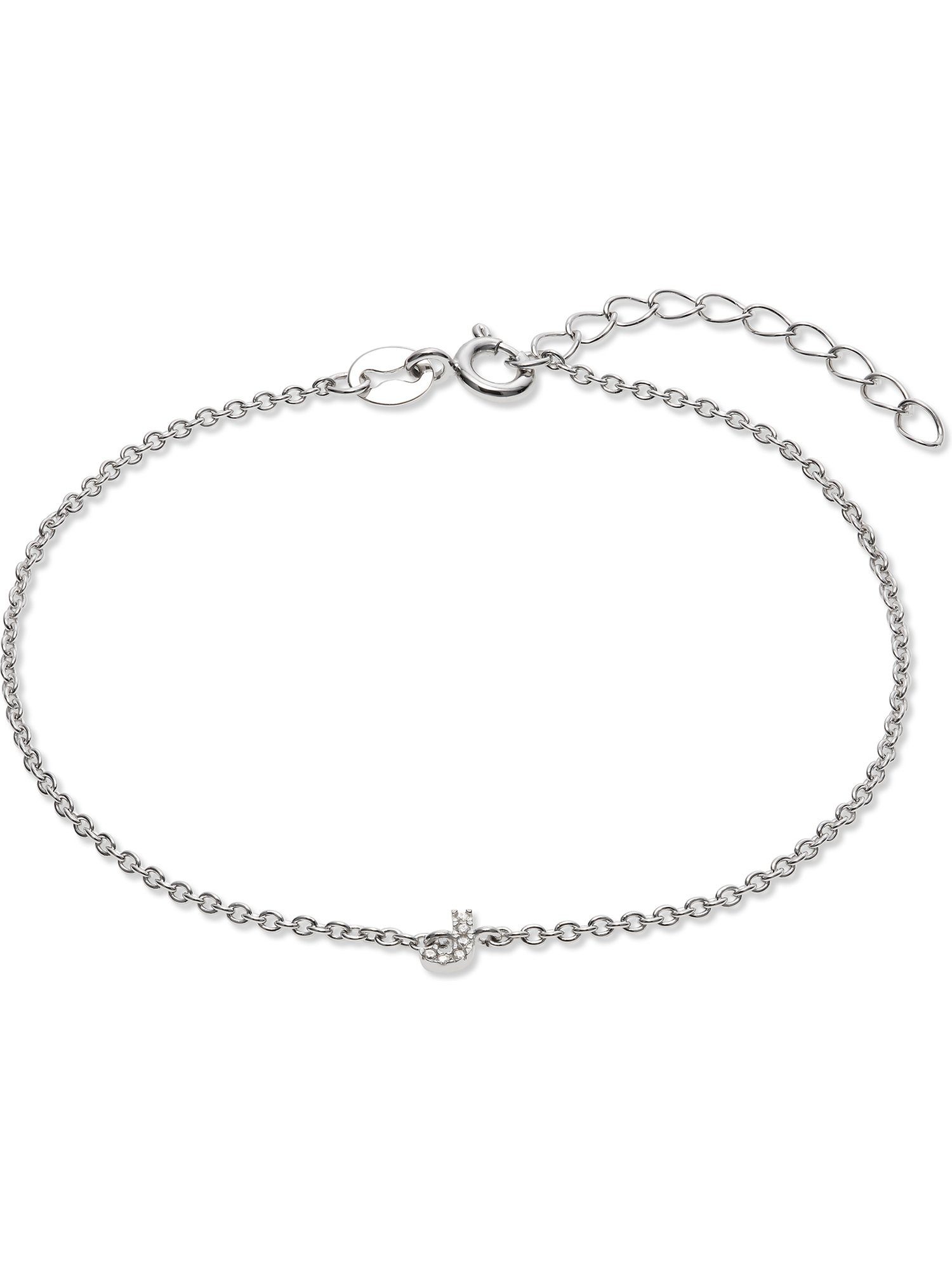 FAVS Silberarmband FAVS Damen-Armband 925er Silber Zirkonia J, Klassisch