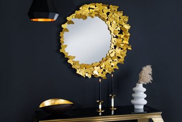 riess-ambiente Wandspiegel BUTTERFLY 80cm gold (Einzelartikel, 1-St), Wohnzimmer · Metall · rund · Dekoration · mir Rahmen