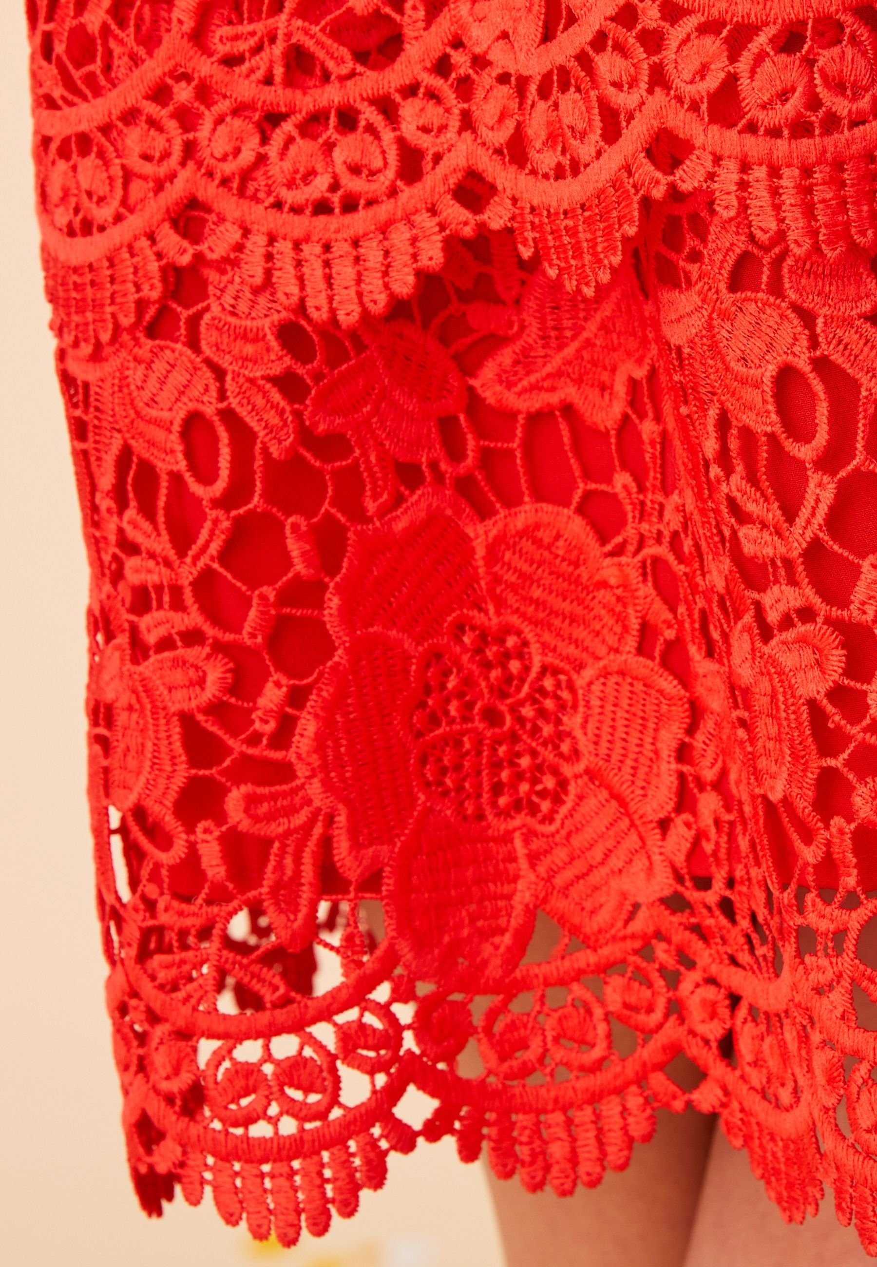 Partykleid Schößchenkleid mit Red Spitzendetails Next (1-tlg)