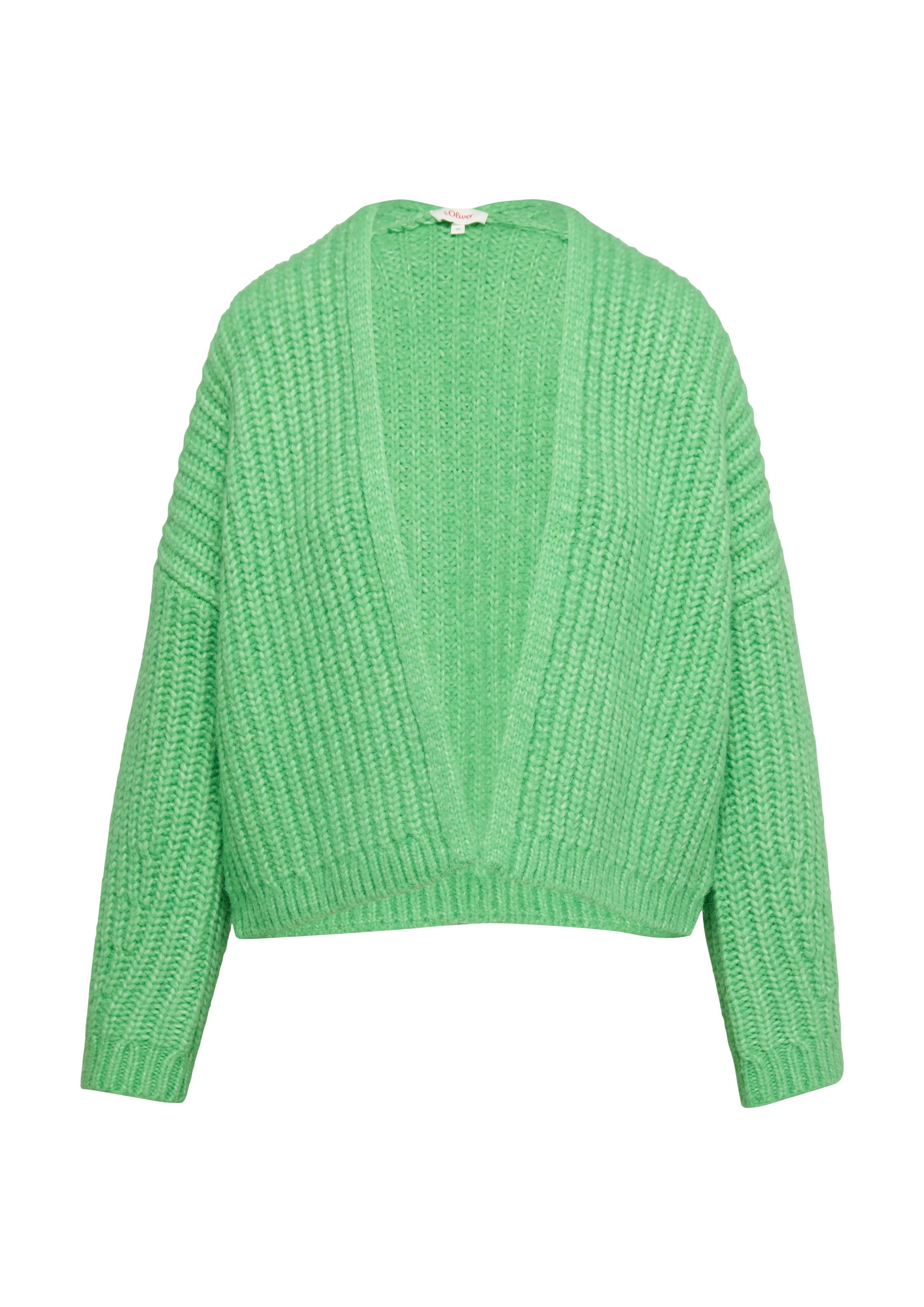s.Oliver Cardigan Strickjacke Strickjacke mit weiten Ärmeln im Relaxed Fit