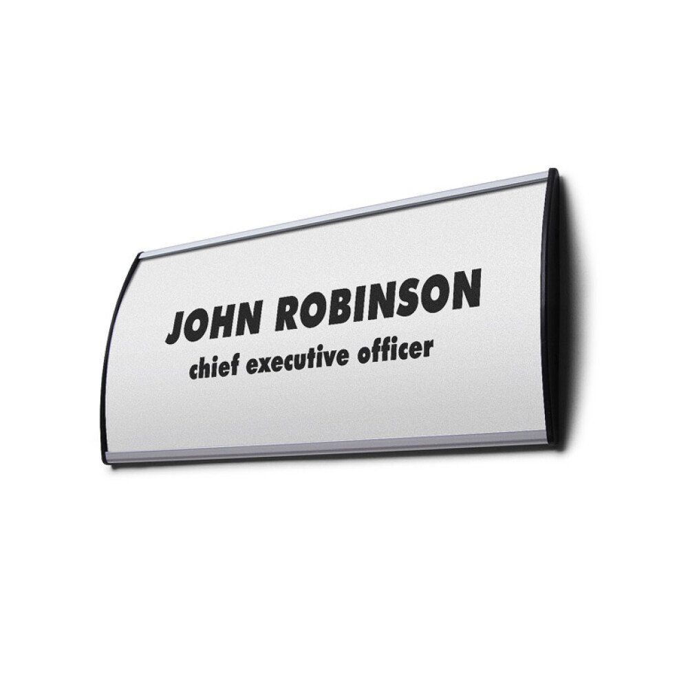Showdown Displays Standregal Türschild IS - DIN A5 - Aluminium - Silber, 1-tlg.