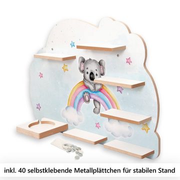 Kreative Feder Wandregal MUSIKBOX-REGAL Koala & Regenbogen, für TONIE-BOX und TONIES inkl. 40 Metallplättchen