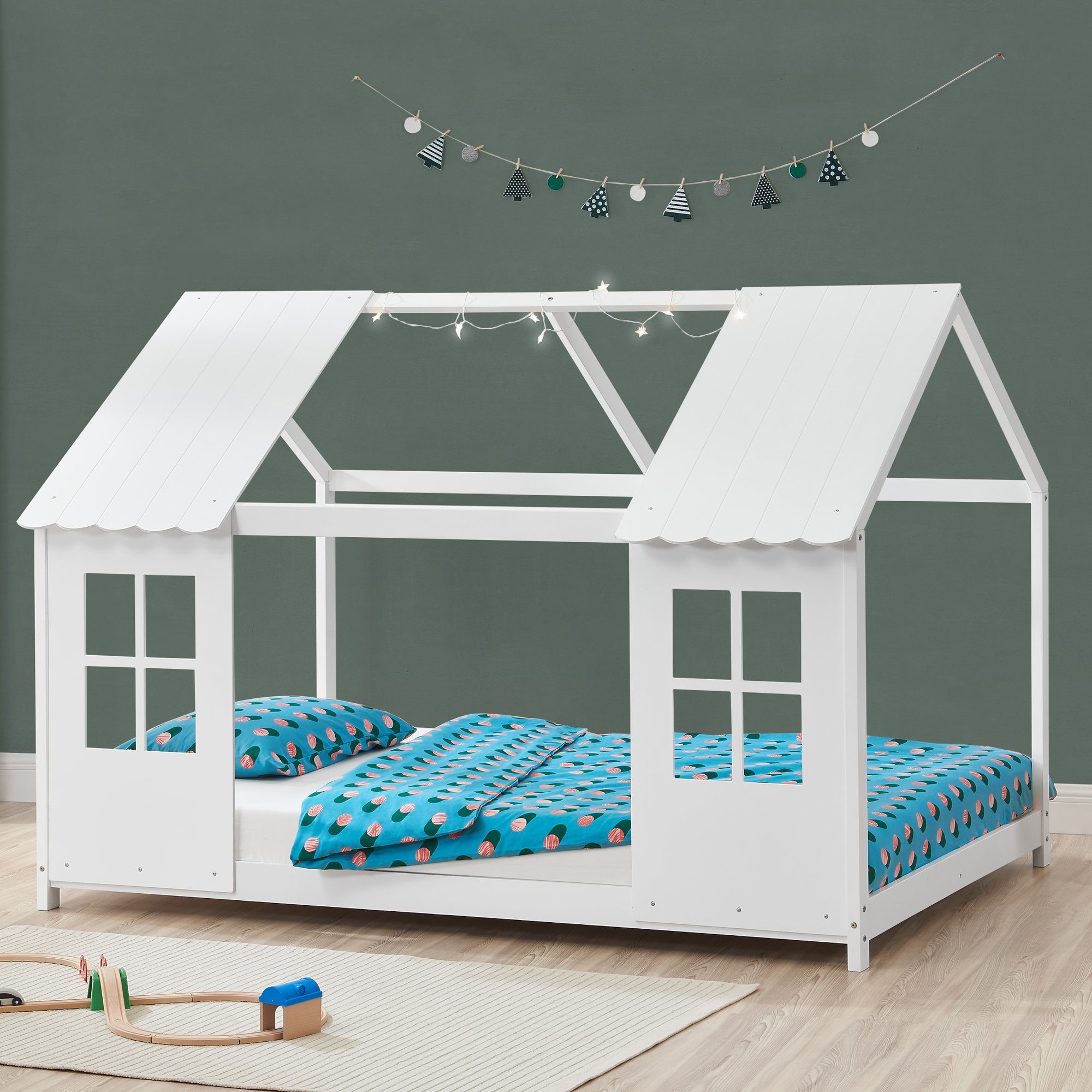 en.casa Kinderbett, »Tostedt« Halboffenes Design 90x200cm günstig online kaufen
