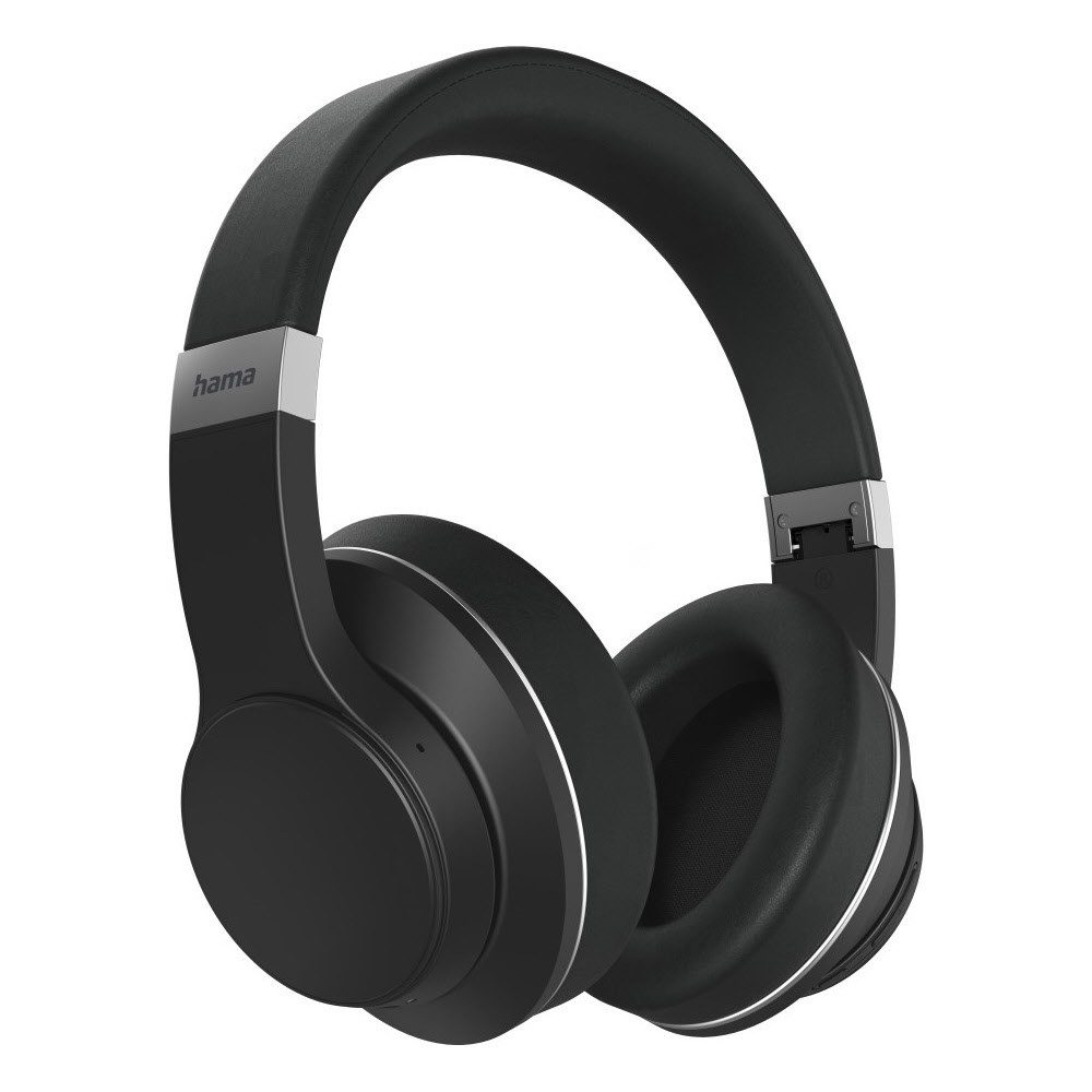 Hama Hama Passion Voyage Bluetooth-Kopfhörer schwarz Over-Ear-Kopfhörer (Aktive Geräuschunterdrückung, kompatibel mit Sprachsteuerung, Bluetooth, Aktive Geräuschunterdrückung)