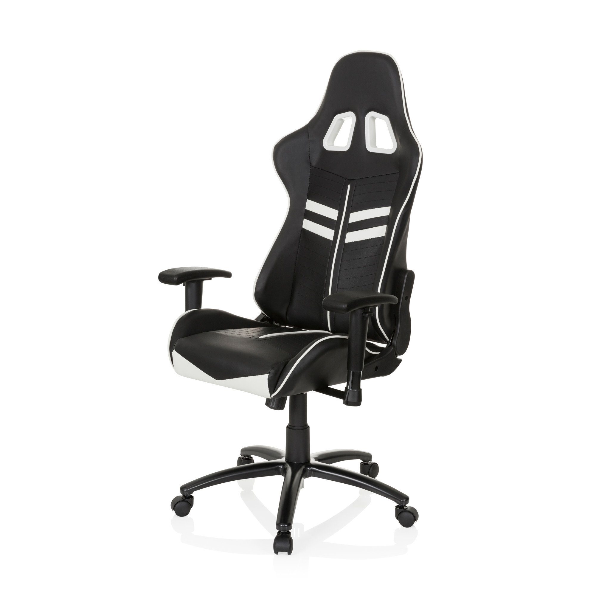 St), PRO Schwarz/Weiß Bürostuhl LEAGUE OFFICE Gaming ergonomisch Gamingstuhl (1 Drehstuhl Kunstleder hjh