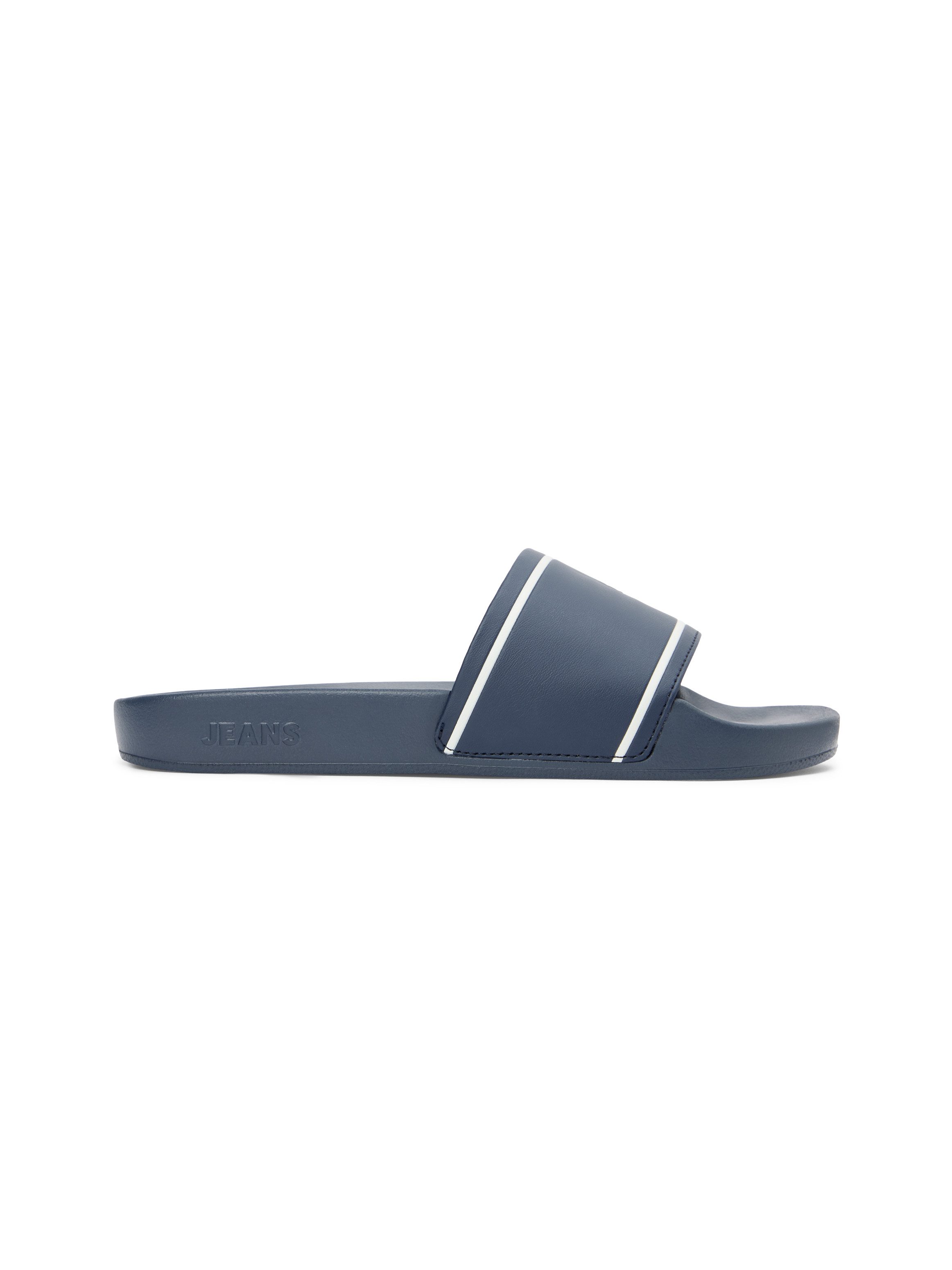 Tommy Jeans TJW POOLSLIDES Badepantolette Strandschuh, Pantolette, Flat mit Kontraststreifen – Bild 4 von 5