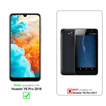 Cadorabo Handyhülle Huawei Y6 PRO 2019 Huawei Y6 PRO 2019, Klappbare Handy Schutzhülle - Hülle - mit Standfunktion und Kartenfach