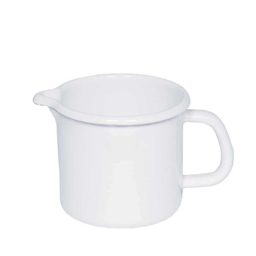 Riess Milchtopf Classic Weiss, Classic Weiß Schnabeltopf 16 cm / 2,0 L - Emaille