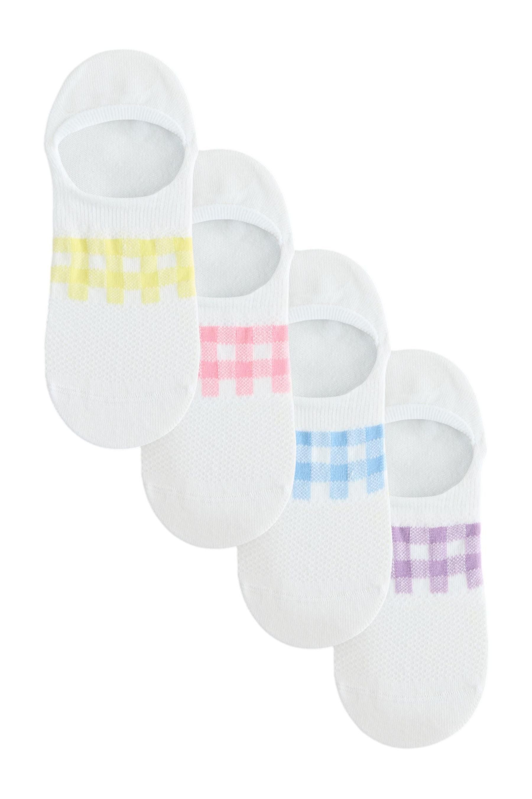 Next Basicsocken Füßlinge mit Vichykaro-Print, 4er-Pack (1-Paar)
