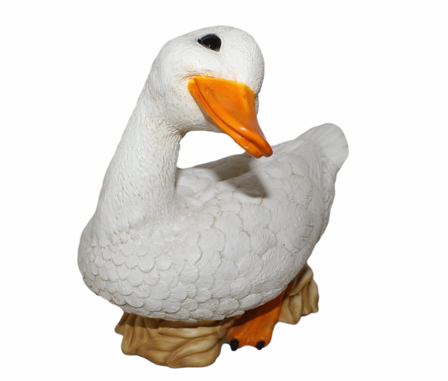 Castagna Tierfigur Deko Figur Gans H Kollektion 23 aus sitzend cm weiße Tierfigur Resin Vogel Gänsefigur Castagna