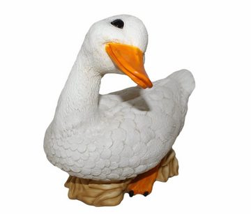 Castagna Tierfigur Deko Figur Gans Tierfigur weiße Gänsefigur Vogel sitzend Kollektion Castagna aus Resin H 23 cm