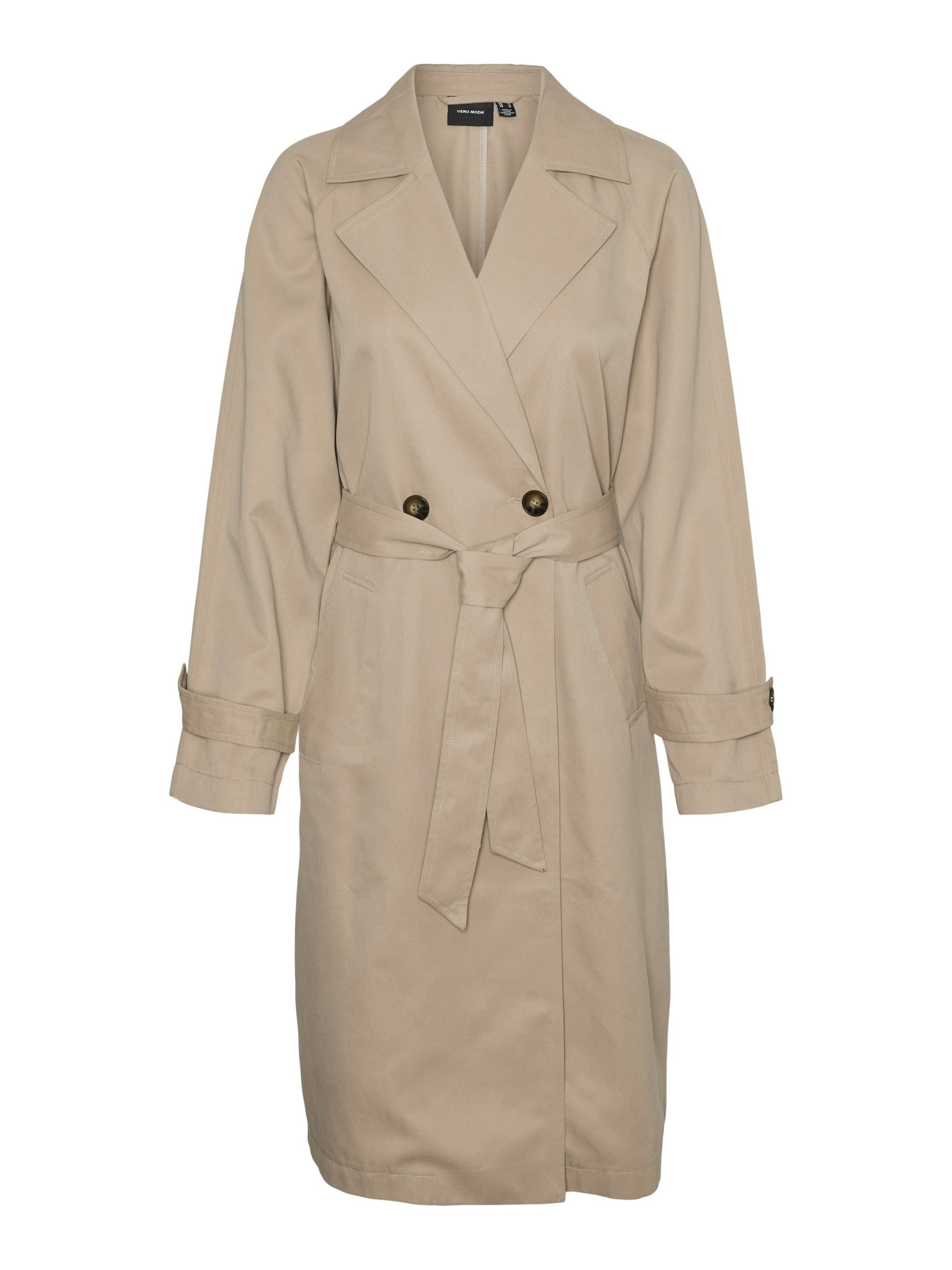 Vero Moda Allwetterjacke VMLOU LONG TRENCHCOAT ENT