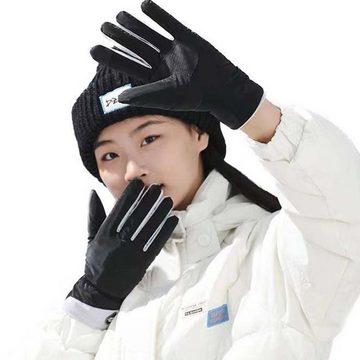 FIDDY Skihandschuhe Damenhandschuhe samtverdickte regenfeste Handschuhe