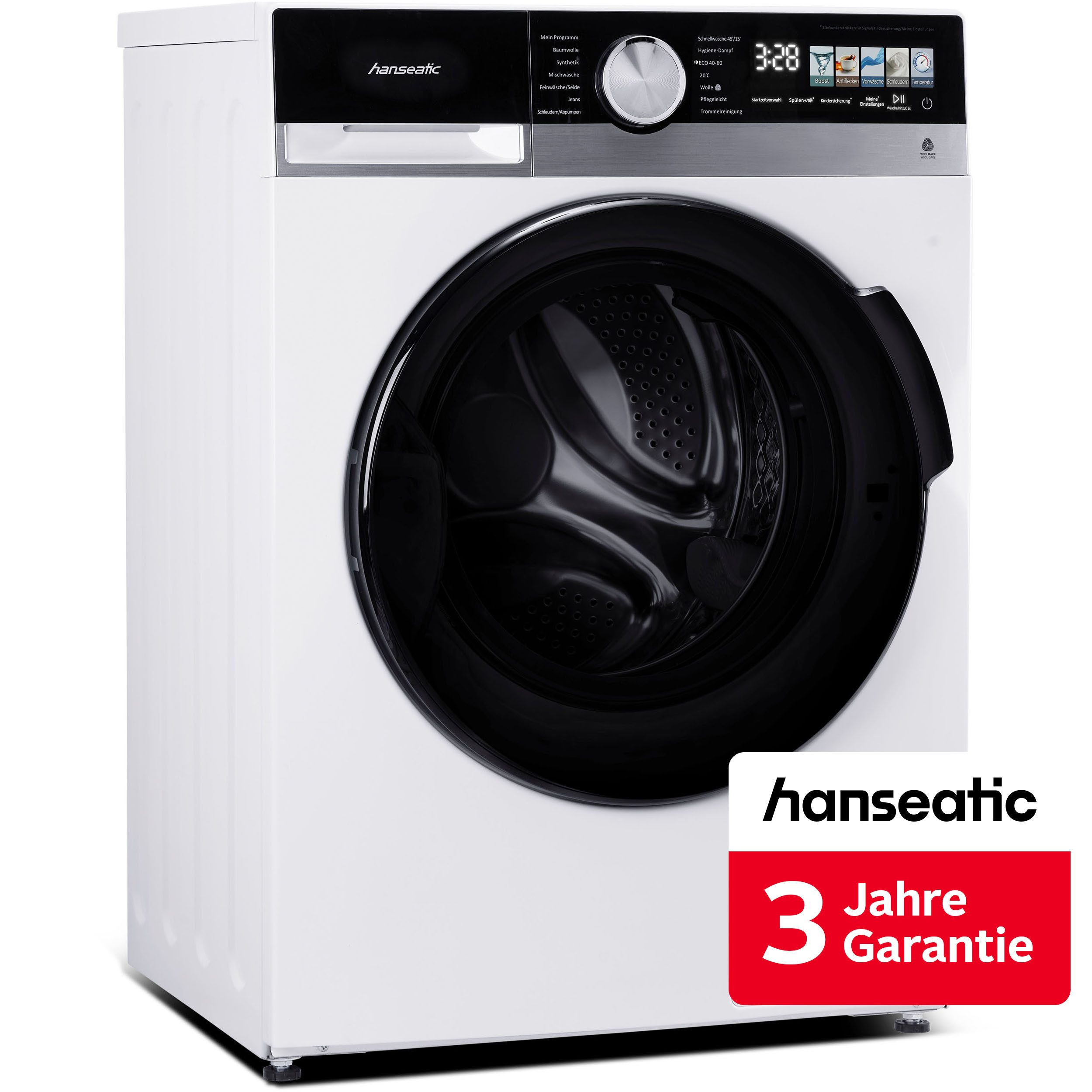 Hanseatic Waschmaschine HWMM5814A3, 8 kg, 1400 U/min, inkl. 3 Jahre Herstellergarantie