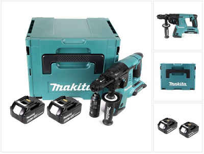 Makita Schlagbohrmaschine DHR 264 2x 18 V / 36 V Akku-Bohrhammer SDS-PLUS im Makpac + 2x BL 186