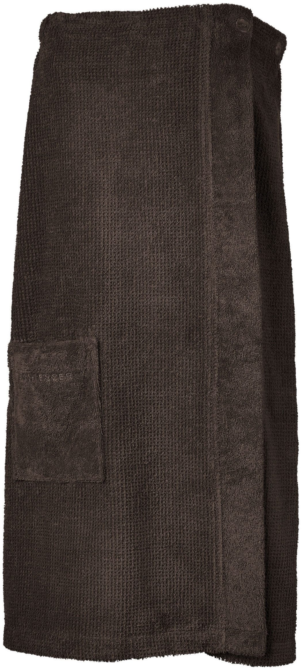 Schiesser Sarong Saunakilt Turin für Damen in angesagter Reiskornoptik, Frottier, Knöpfe, Made in Green