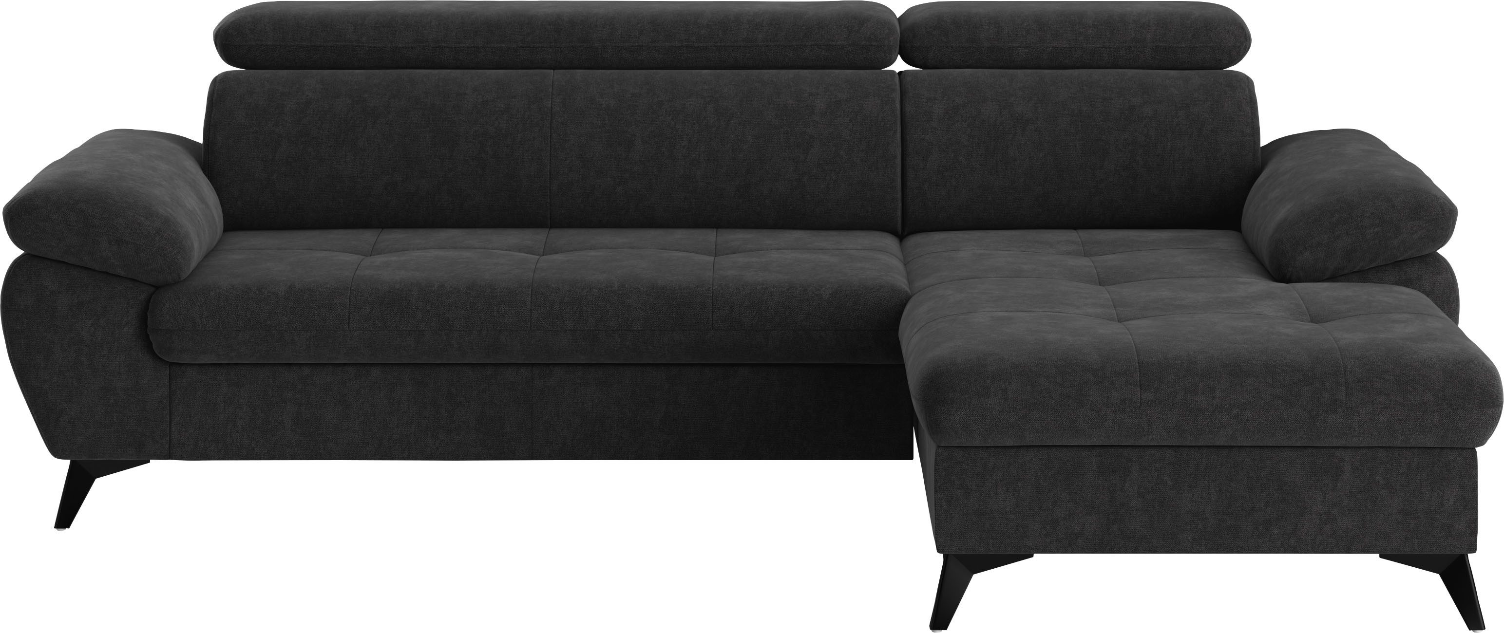 COTTA Ecksofa Hudson L-Form, mit Kopfteilverstellung, wahlweise mit Bettfun günstig online kaufen