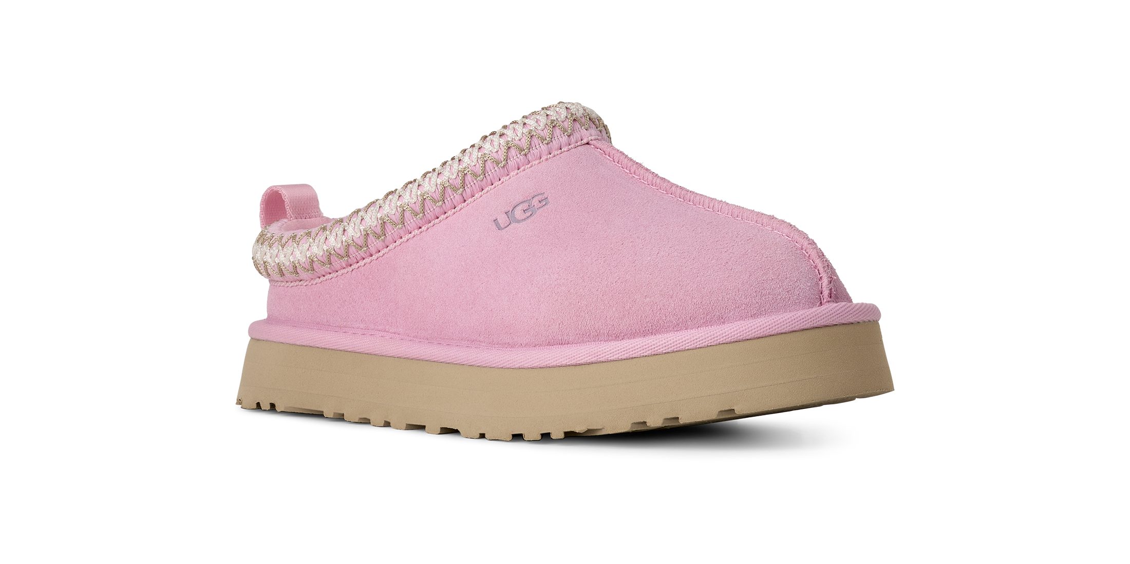 UGG K TAZZ Pantoffel Plateau Clog, Mule, Hausschuh mit modischer Zierborte