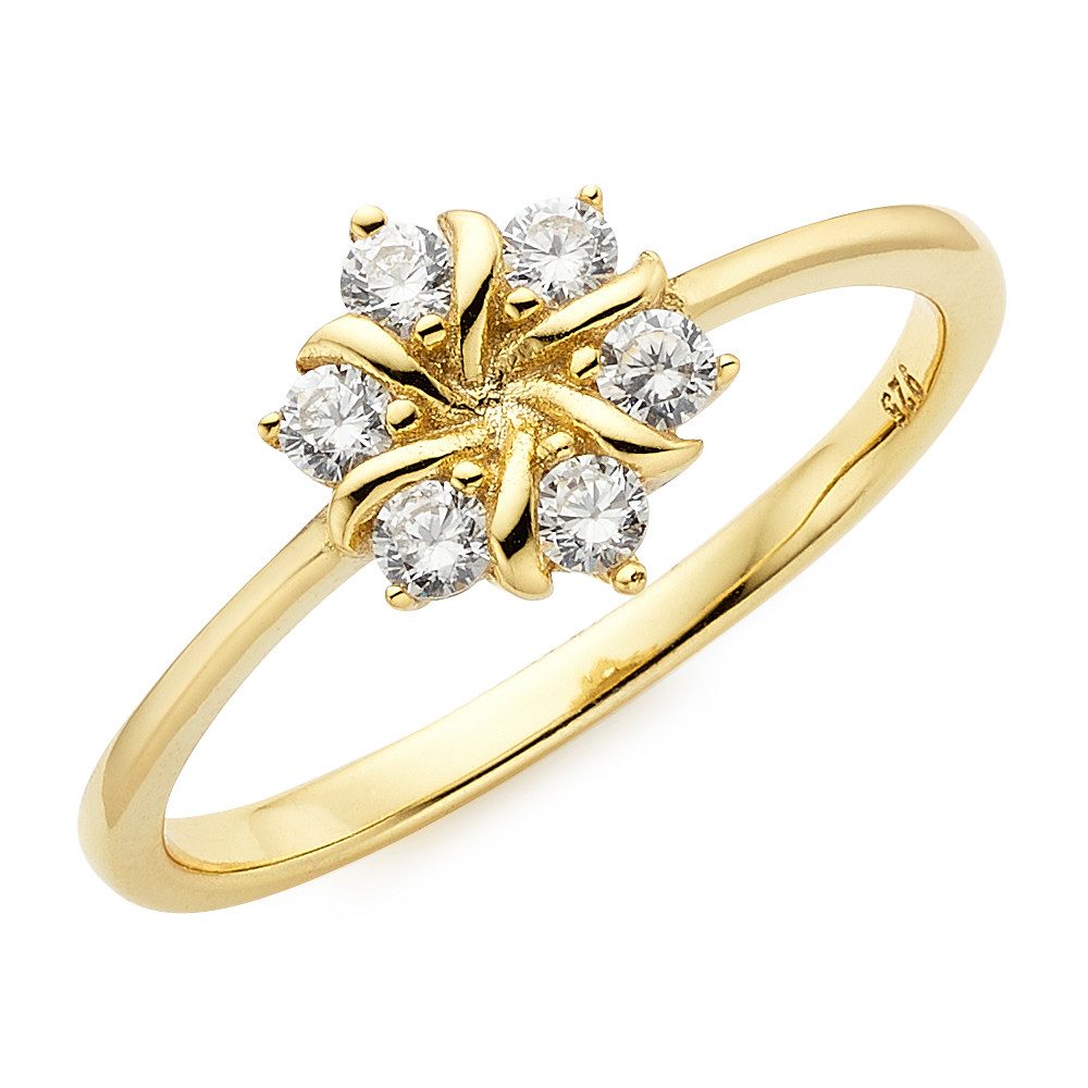 Firetti Fingerring Schmuck, Geschenk, Silberring gelbgolfarben vergoldet, mit Zirkonia (synth)