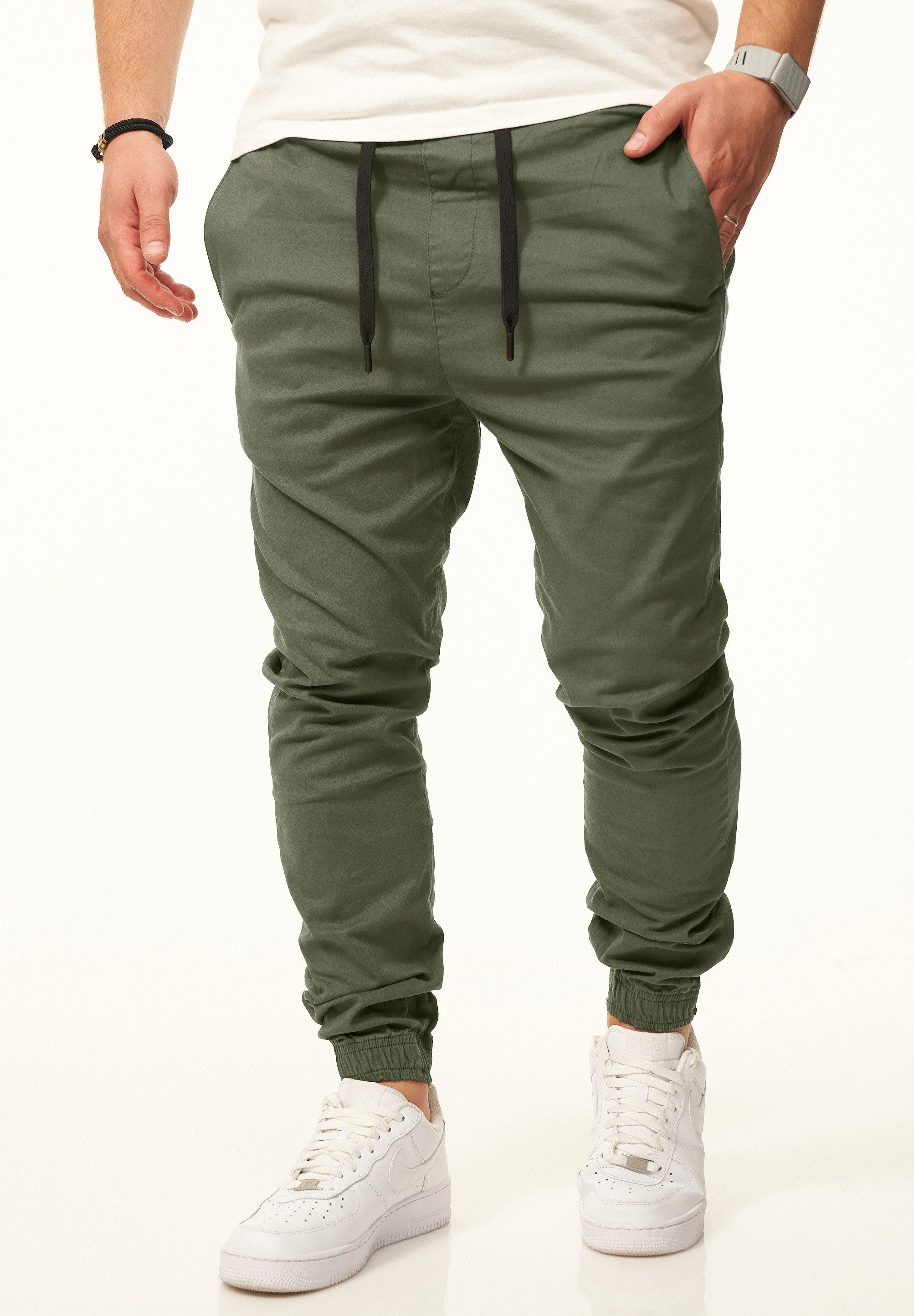 DAILY COTTON Chinohose als Jogger Jeans Freizeithose mit Gummibund Stoffhose im Regular-Fit mit Extra Save-Pocket – Bild 3 von 5